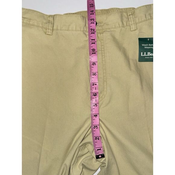 LL Bean Khaki Pants Comfort Waist Elastic Classic Cotton Beige Preppy Mens 36x29 - Picture 9 of 12